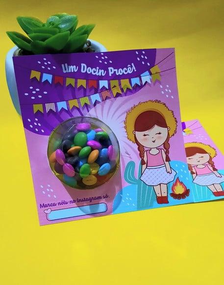 Cartão com Coloreti ou Bombom- Festa Junina