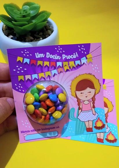 Cartão com Coloreti ou Bombom- Festa Junina