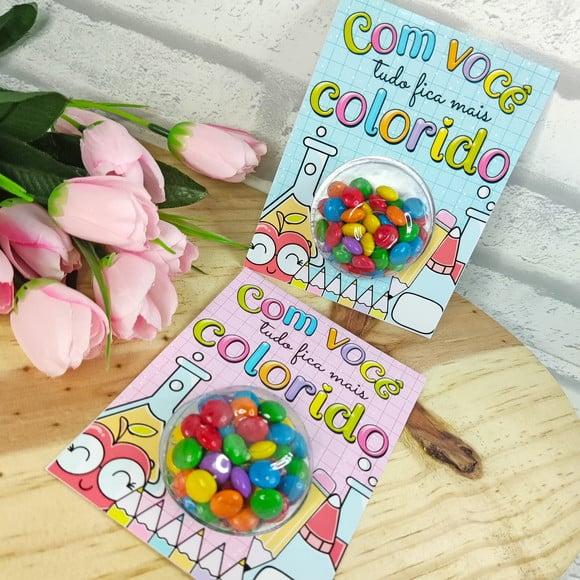 Cartão com Coloreti (docinhos)- Volta as Aulas