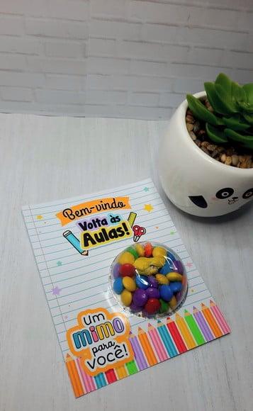 Cartão com Coloreti (docinhos)- Volta as Aulas