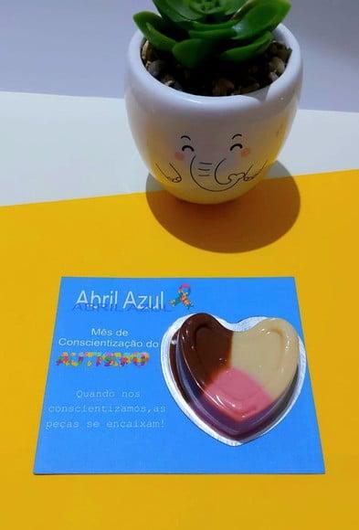 Cartão com Docinho- Abril Azul