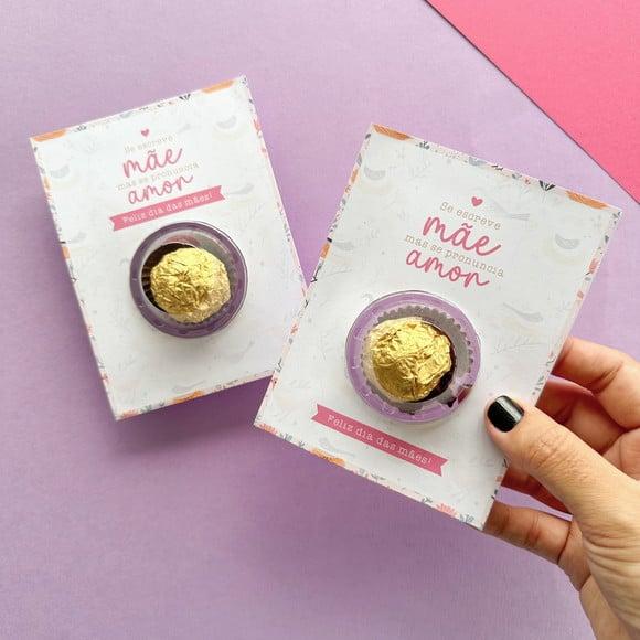 Cartão com Ferrero Rocher- Dia das Mães