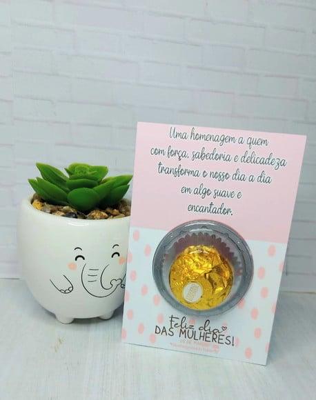 Cartão com Ferrero Rocher- Dia das Mulheres