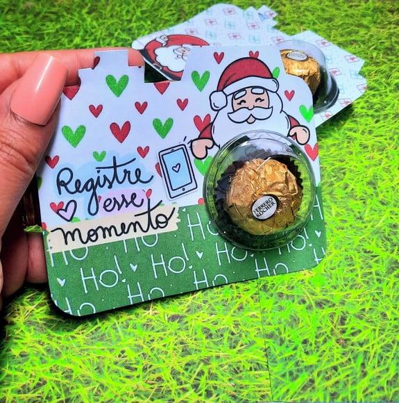 Cartão com Ferrero Rocher- Mimo de Natal