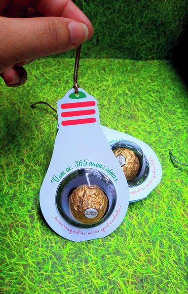 Cartão com Ferrero Rocher- Mimo de Boas Festas