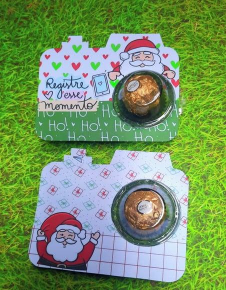 Cartão com Ferrero Rocher- Mimo de Natal