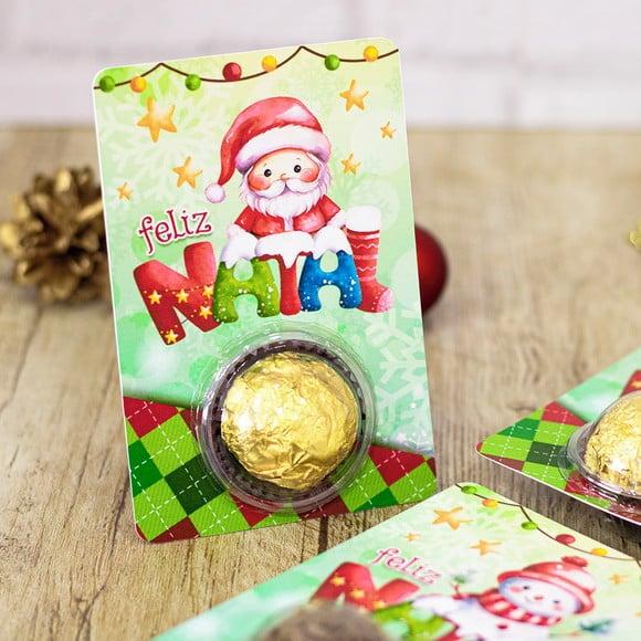 Cartão com Ferrero Rocher- Natal
