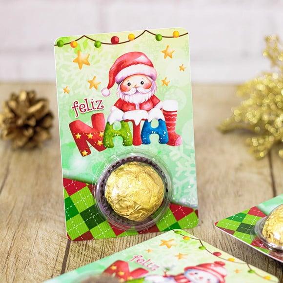 Cartão com Ferrero Rocher- Natal