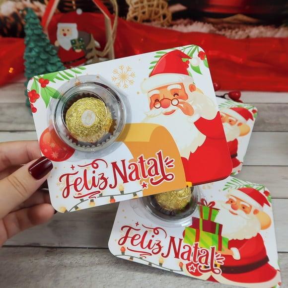 Cartão com Ferrero Rocher- Natal