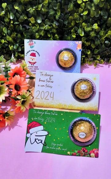 Cartão com Ferrero Rocher- Natal