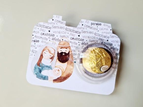 Cartão com Ferrero Rocher- Natal