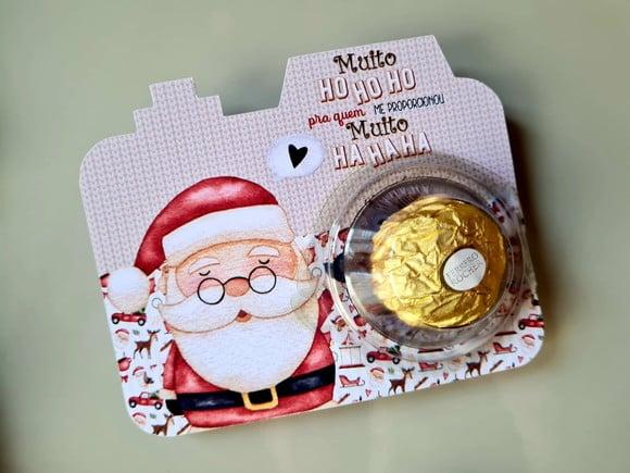 Cartão com Ferrero Rocher- Natal