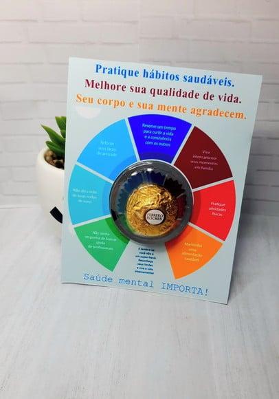 Cartão com Ferrero Rocher- Saúde Mental/ Janeiro Branco