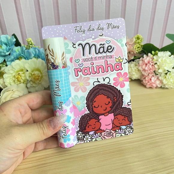 Cartão com Gloss Labial- Dia das Mães