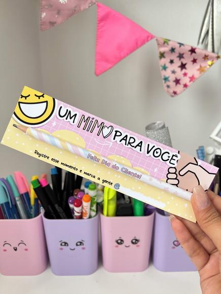 Cartão Com Lápis Ou Caneta- Mimo Cliente