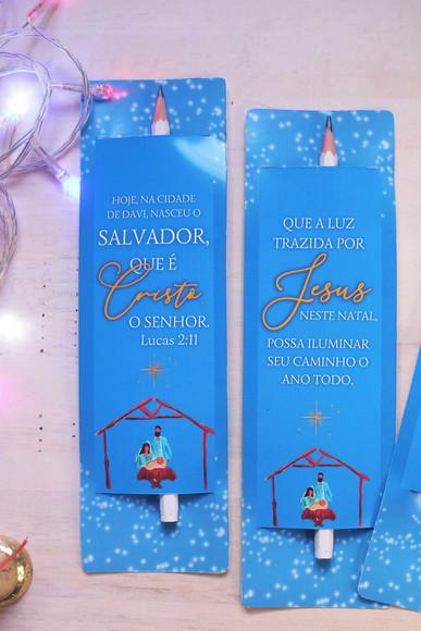 Cartão com Lápis ou Caneta- Natal