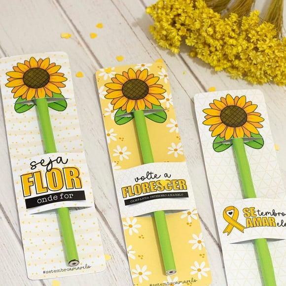Cartão com Lápis- Setembro Amarelo