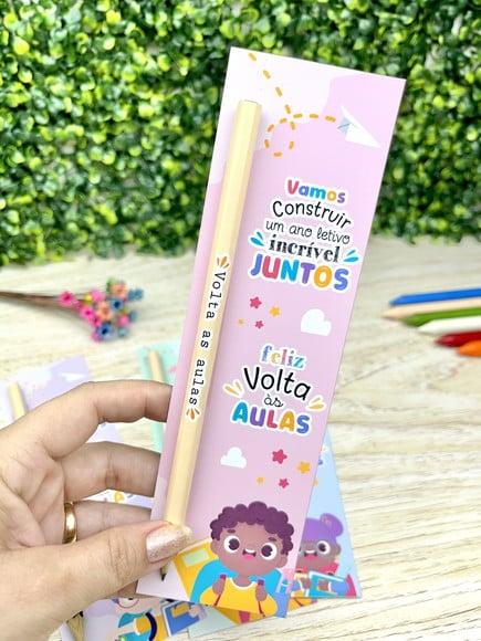Cartão com Lápis- Volta as Aulas