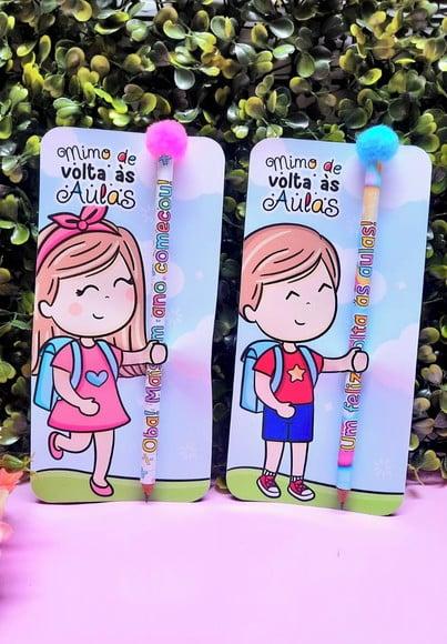 Cartão com Lápis- Volta Ás Aulas