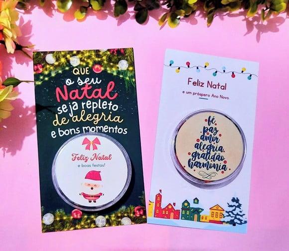 Cartão com Latinha e 3 Balinhas- Natal