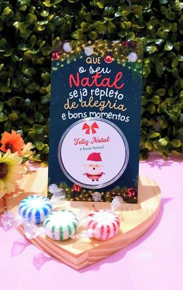 Cartão com Latinha e 3 Balinhas- Natal
