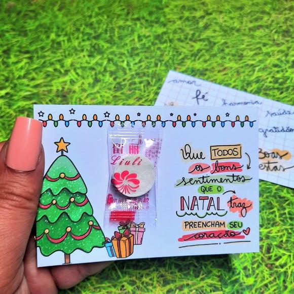 Cartão com Máscara Facial Desidratada- Mimo de Natal