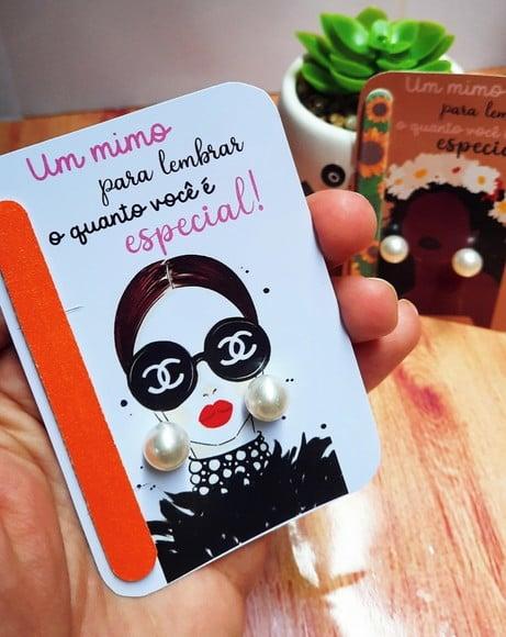 Cartão com Mini Lixa e Brinco