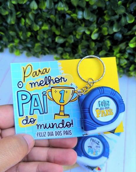 Cartão com Mini Trena de 1m- Dia dos Pais