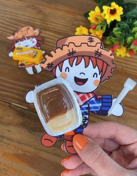 Cartão com Paçoca ou Nucita- Festa Junina