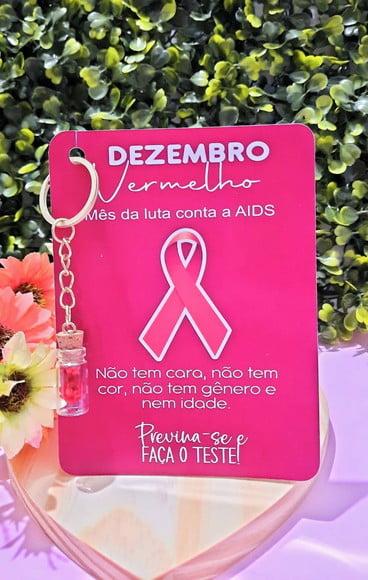 Cartão e Chaveirinho com Florzinha Sempre Viva