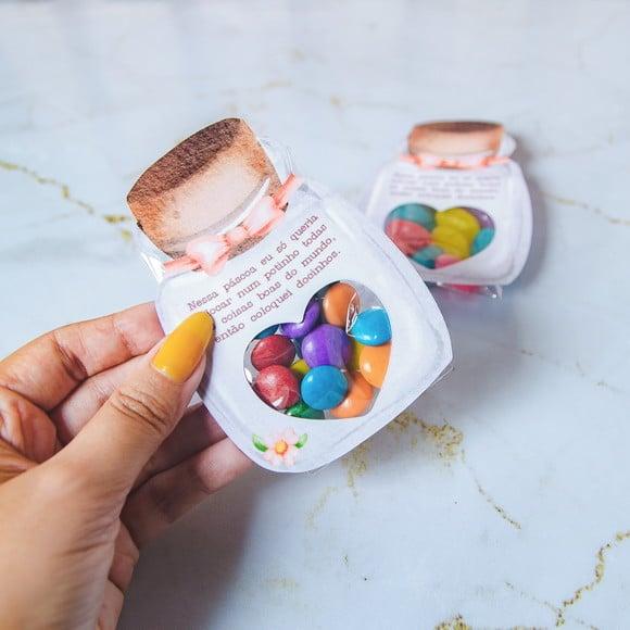 Cartão Potinho com Docinhos- Páscoa
