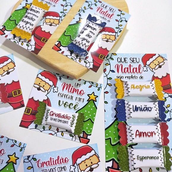 DESEJO DE NATAL- CARTÃO COM 1 BALINHA