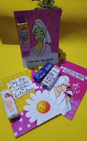 Dia da Mulher- Cartão com chocolate Bis