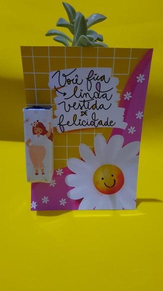 Dia da Mulher- Cartão com chocolate Bis