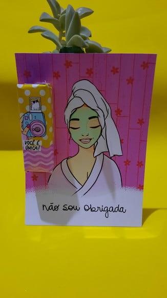 Dia da Mulher- Cartão com chocolate Bis
