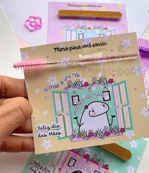 Dia das Mães- Card com Mini Lixa ou Escovinha