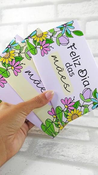 Envelope com Cartão com Foto- Dia das Mães