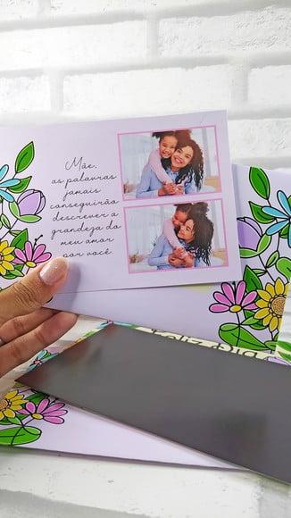 Envelope com Cartão com Foto- Dia das Mães