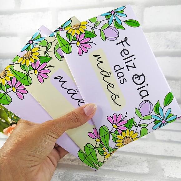 Envelope com Cartão com Foto- Dia das Mães