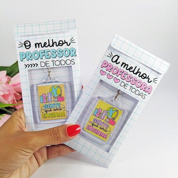 Envelope com Chaveiro- Dia dos Professores