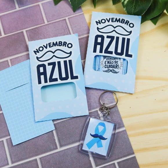 Envelope com Chaveiro- Novembro Azul