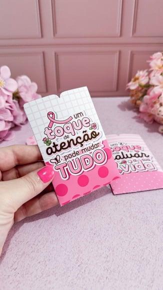Envelope com Máscara Facial- Outubro Rosa