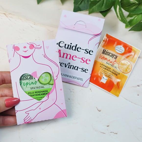 Envelope com Máscara Facial- Outubro Rosa