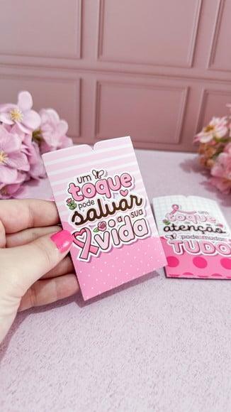 Envelope com Máscara Facial- Outubro Rosa