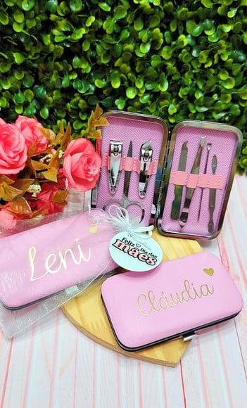 Estojo com Kit Unha Personalizado- Dia das Mães