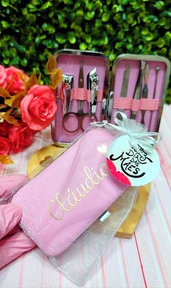 Estojo com Kit Unha Personalizado- Dia das Mães