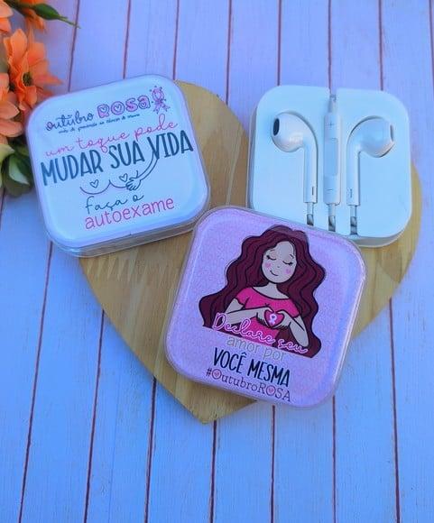 Fone de Ouvido- Outubro Rosa