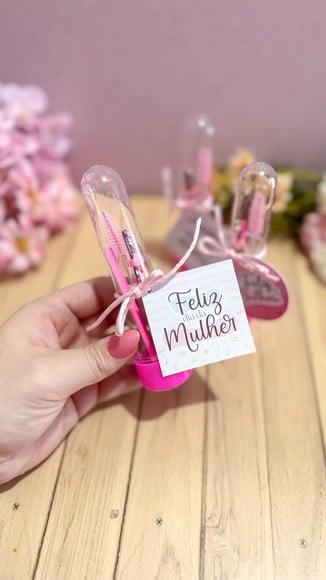 Kit Mini Lixa, Escovinha e Pinça- Dia da Mulher