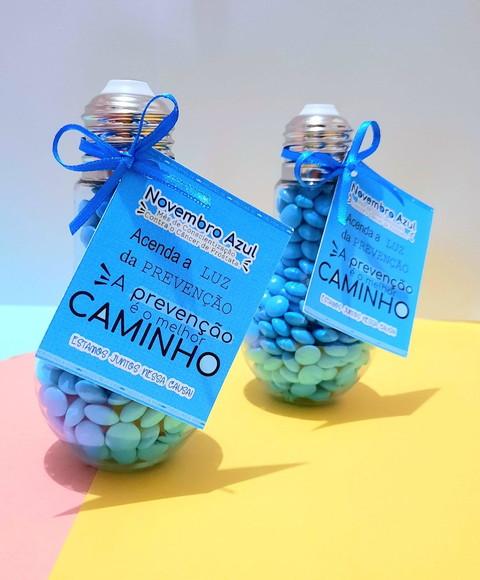 Lâmpada Baleiro com Chocolates- Novembro Azul