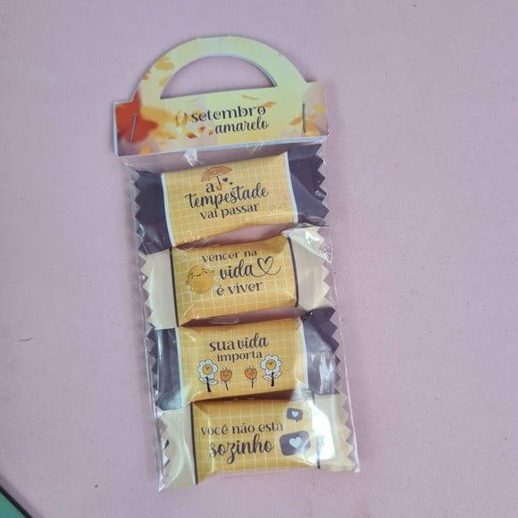 Lapela com 4 Balinhas- Setembro Amarelo